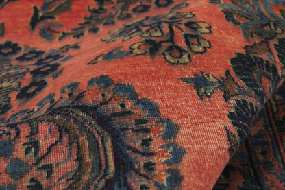 8 x 11 - Rust Antique Persian Kashan Rug - 71540