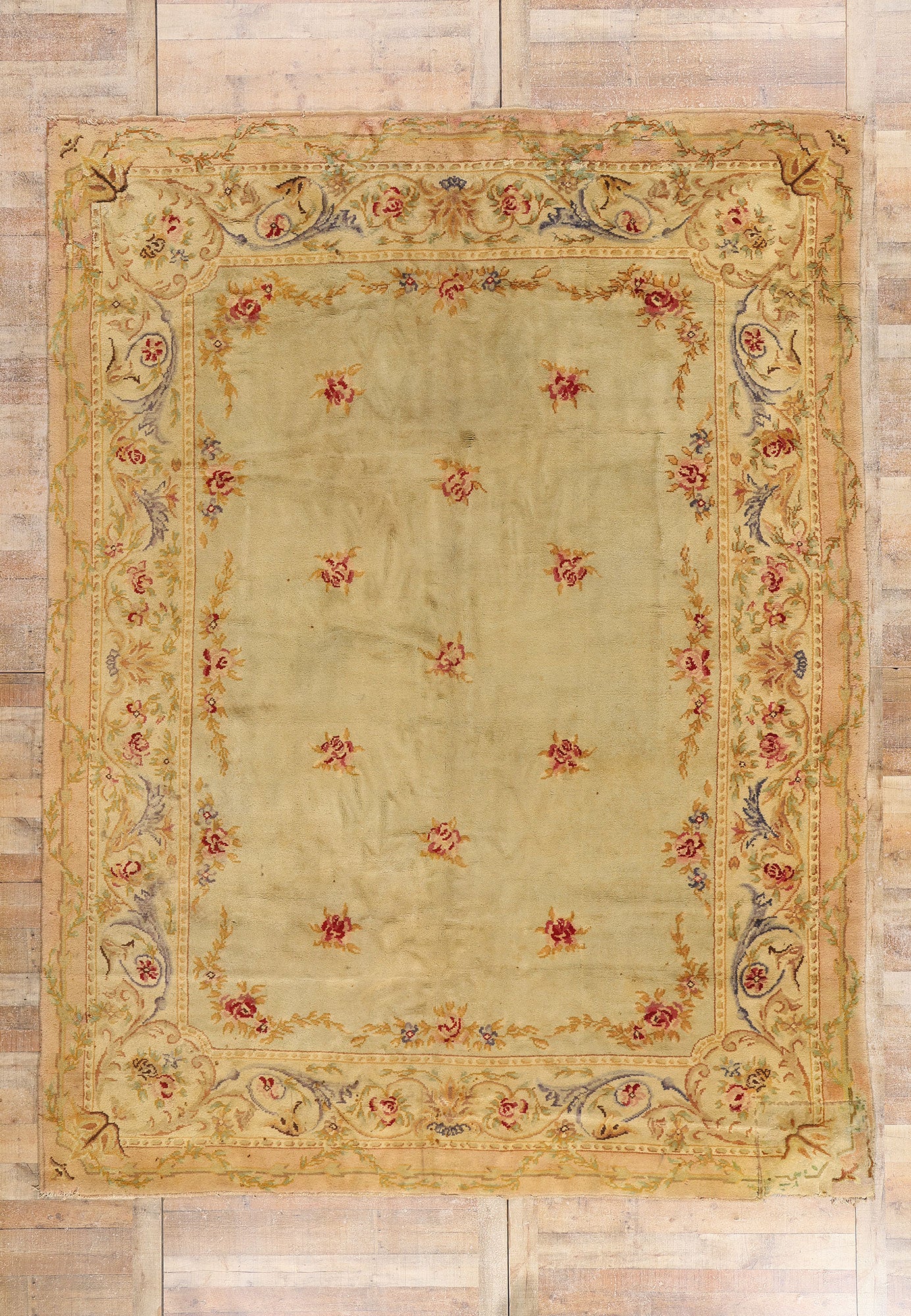 9 x 13 Antique French Savonnerie Rug 71778