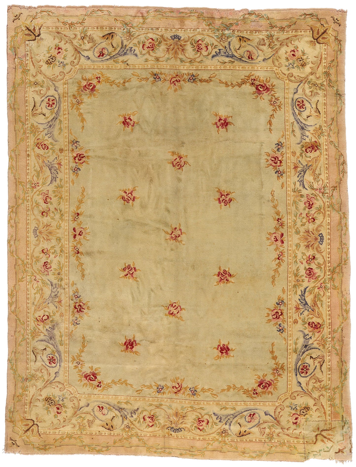 9 x 13 Antique French Savonnerie Rug 71778