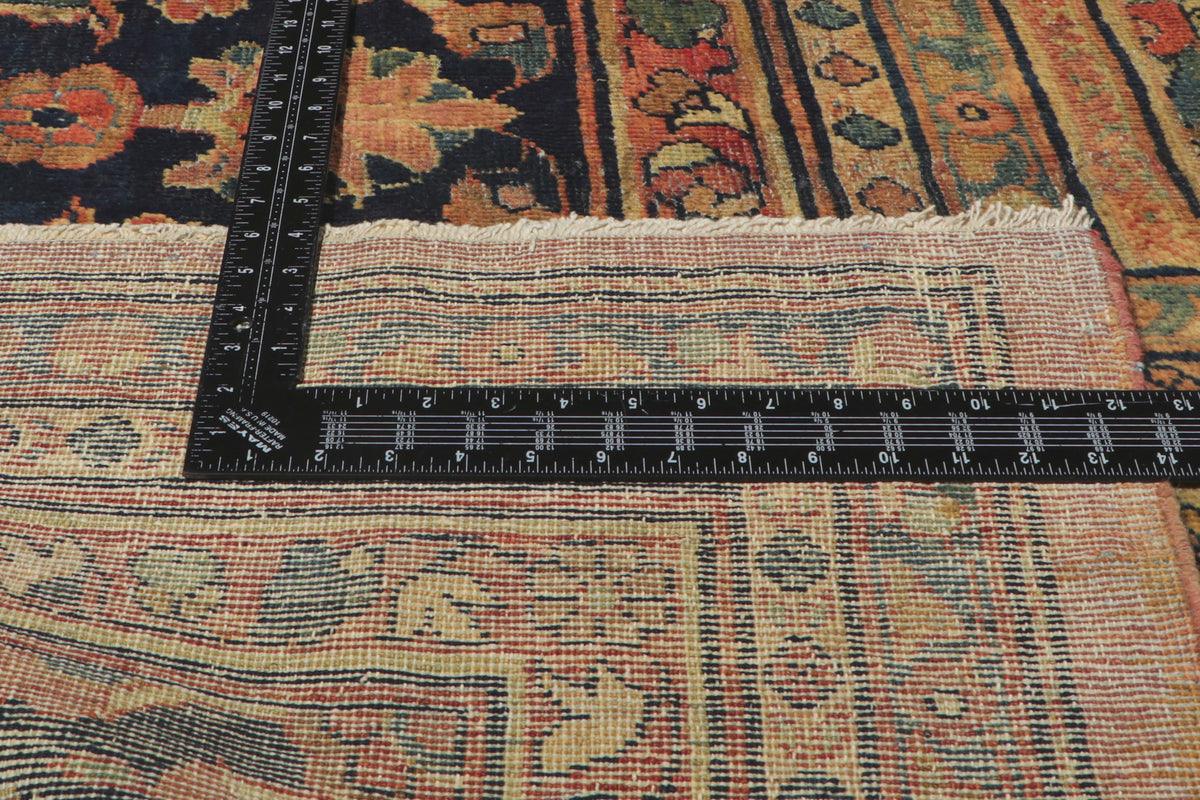 13 x 23 - Rust Antique Persian Mahal Rug - 72045