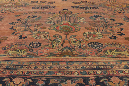 13 x 23 - Rust Antique Persian Mahal Rug - 72045