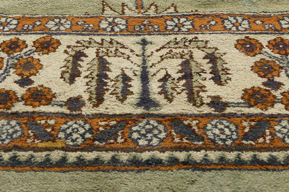 19 x 31 - Green Antique Indian Agra Rug - 72173