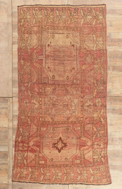 6 x 13 - Rust Vintage Turkish Oushak Rug - 72623