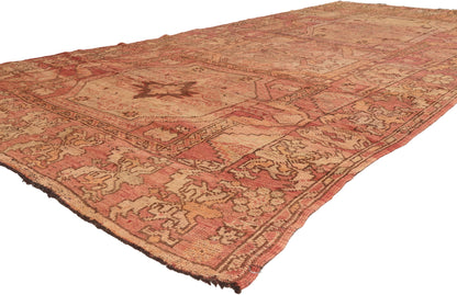 6 x 13 - Rust Vintage Turkish Oushak Rug - 72623