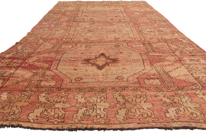 6 x 13 - Rust Vintage Turkish Oushak Rug - 72623