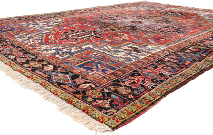 7 x 10 - Red Antique Persian Heriz Rug - 72713