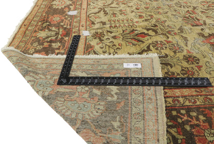 10 x 13 - Brown Antique Persian Lilihan Rug - 72824