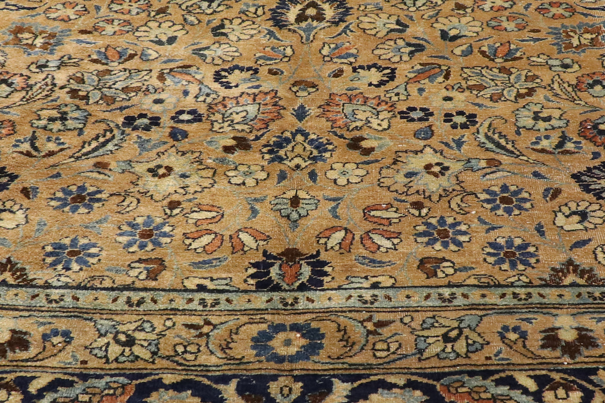 12 x 18 - Brown Antique Persian Mashhad Rug - 72834
