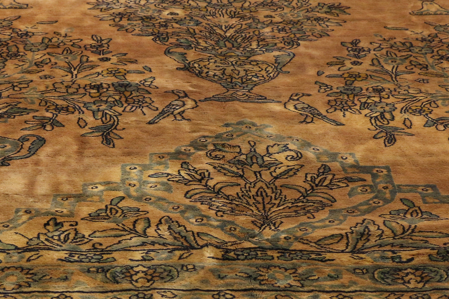 12 x 19 - Rust Antique Persian Kashan Rug - 73123