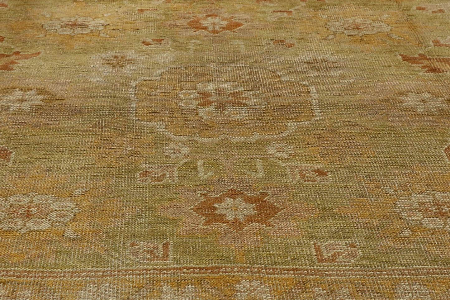 9 x 13 - Brown Antique Turkish Oushak Rug - 73138