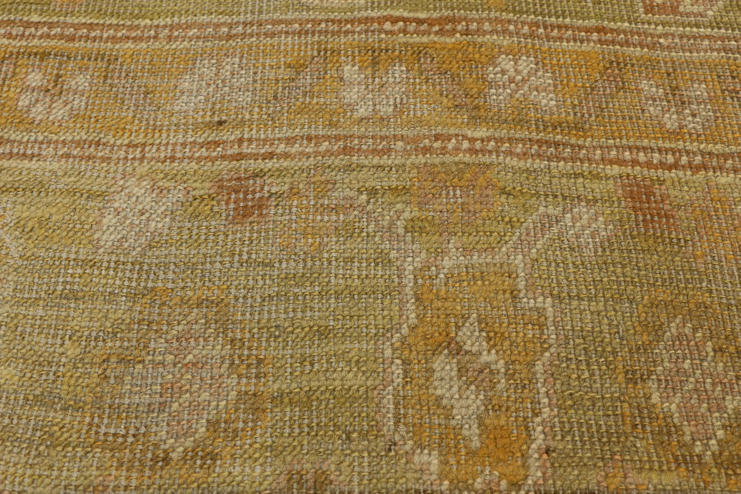 9 x 13 - Brown Antique Turkish Oushak Rug - 73138