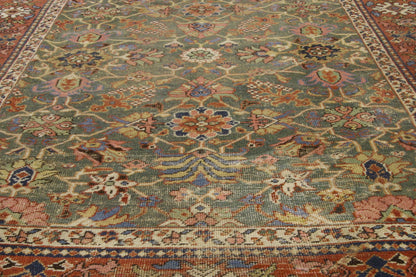 7 x 11 - Green Antique Persian Sultanabad Rug - 73173