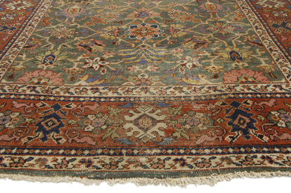 7 x 11 - Green Antique Persian Sultanabad Rug - 73173