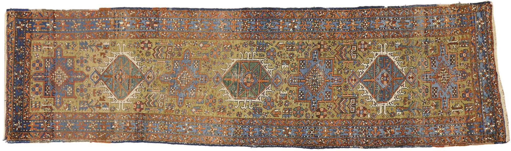 3 x 10 Antique Persian Heriz Rug 73237