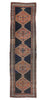 3 x 13 - Navy Blue Antique Persian Hamadan Rug - 73244