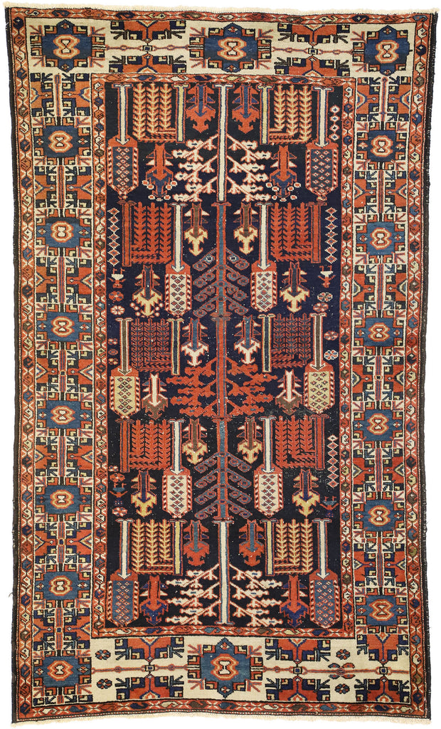 4 x 7 Antique Persian Bakhtiari Rug 73312