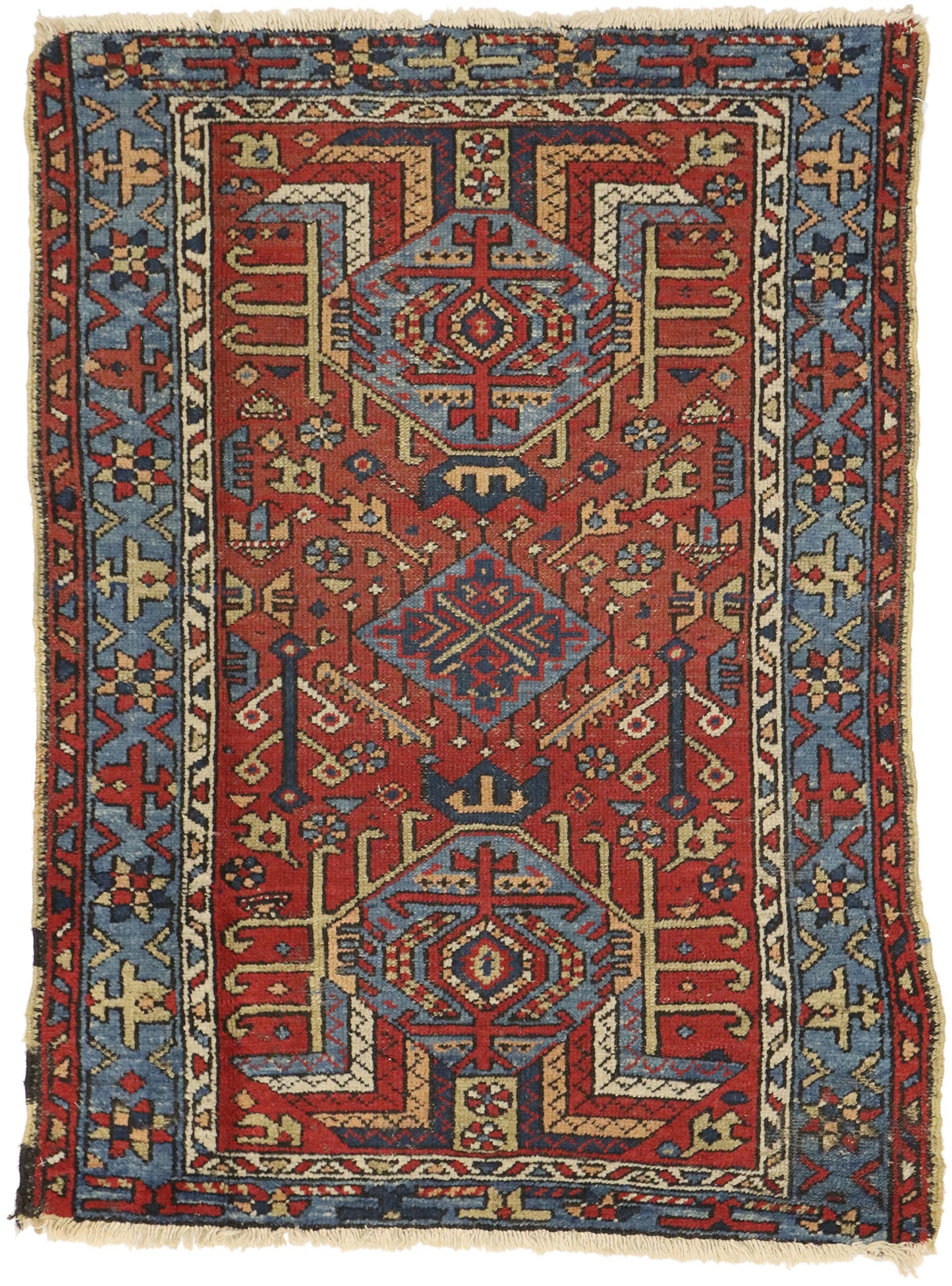 3 x 4 - Red Antique Persian Heriz Rug - 73317
