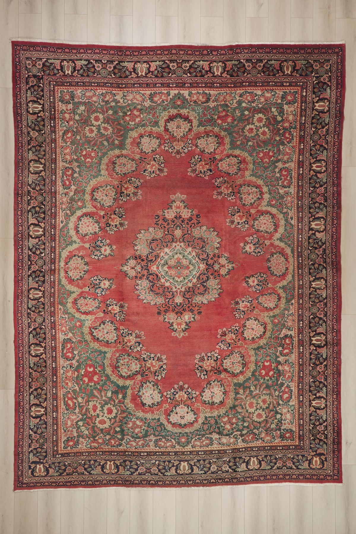 11 x 15 - Red Antique Persian Mahal Rug - 73370