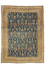 9 x 12 - Navy Blue Antique Persian Kerman Rug - 73375