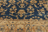 9 x 12 - Navy Blue Antique Persian Kerman Rug - 73375