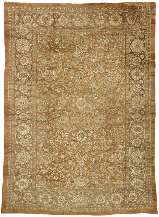 12 x 16 - Brown Antique Persian Sultanabad Rug - 73681