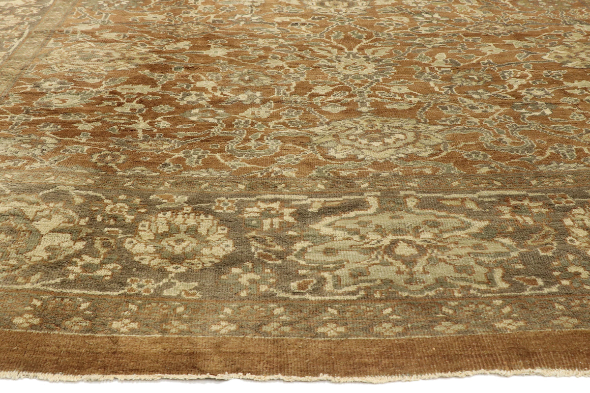 12 x 16 - Brown Antique Persian Sultanabad Rug - 73681