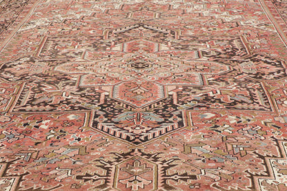10 x 13 - Rust Vintage Persian Heriz Rug - 73720