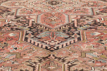 10 x 13 - Rust Vintage Persian Heriz Rug - 73720