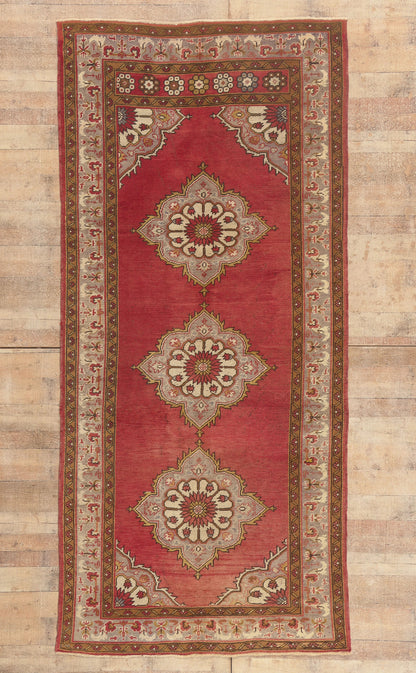 5 x 11 - Red Vintage Turkish Oushak Rug - 73753