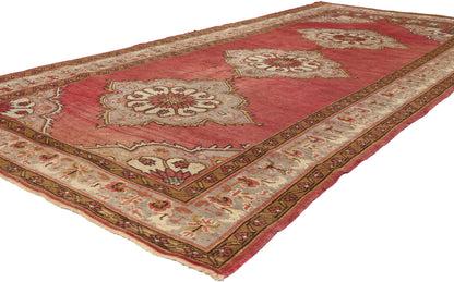 5 x 11 - Red Vintage Turkish Oushak Rug - 73753