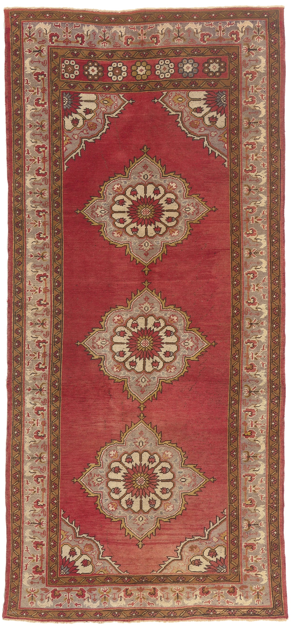 5 x 11 - Red Vintage Turkish Oushak Rug - 73753