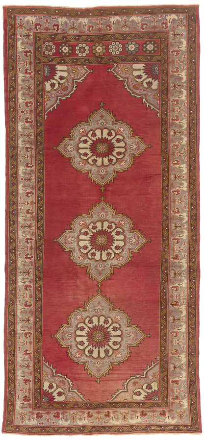 5 x 11 - Red Vintage Turkish Oushak Rug - 73753