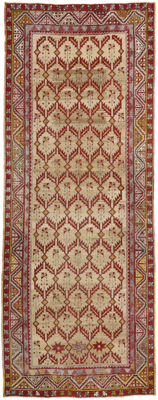 5 x 12 - Red Vintage Turkish Oushak Rug - 73773