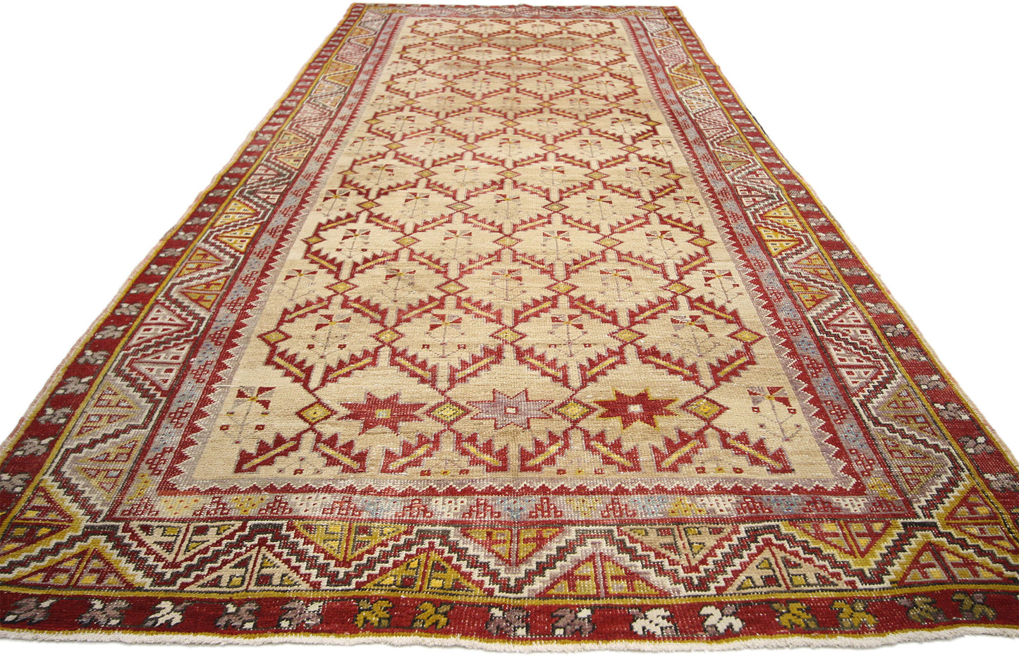 5 x 12 - Red Vintage Turkish Oushak Rug - 73773