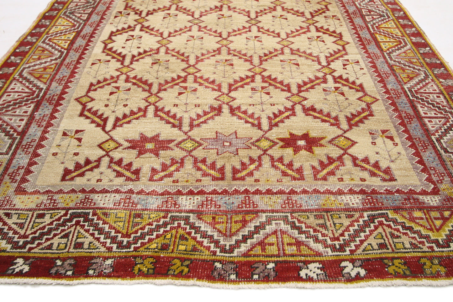 5 x 12 - Red Vintage Turkish Oushak Rug - 73773
