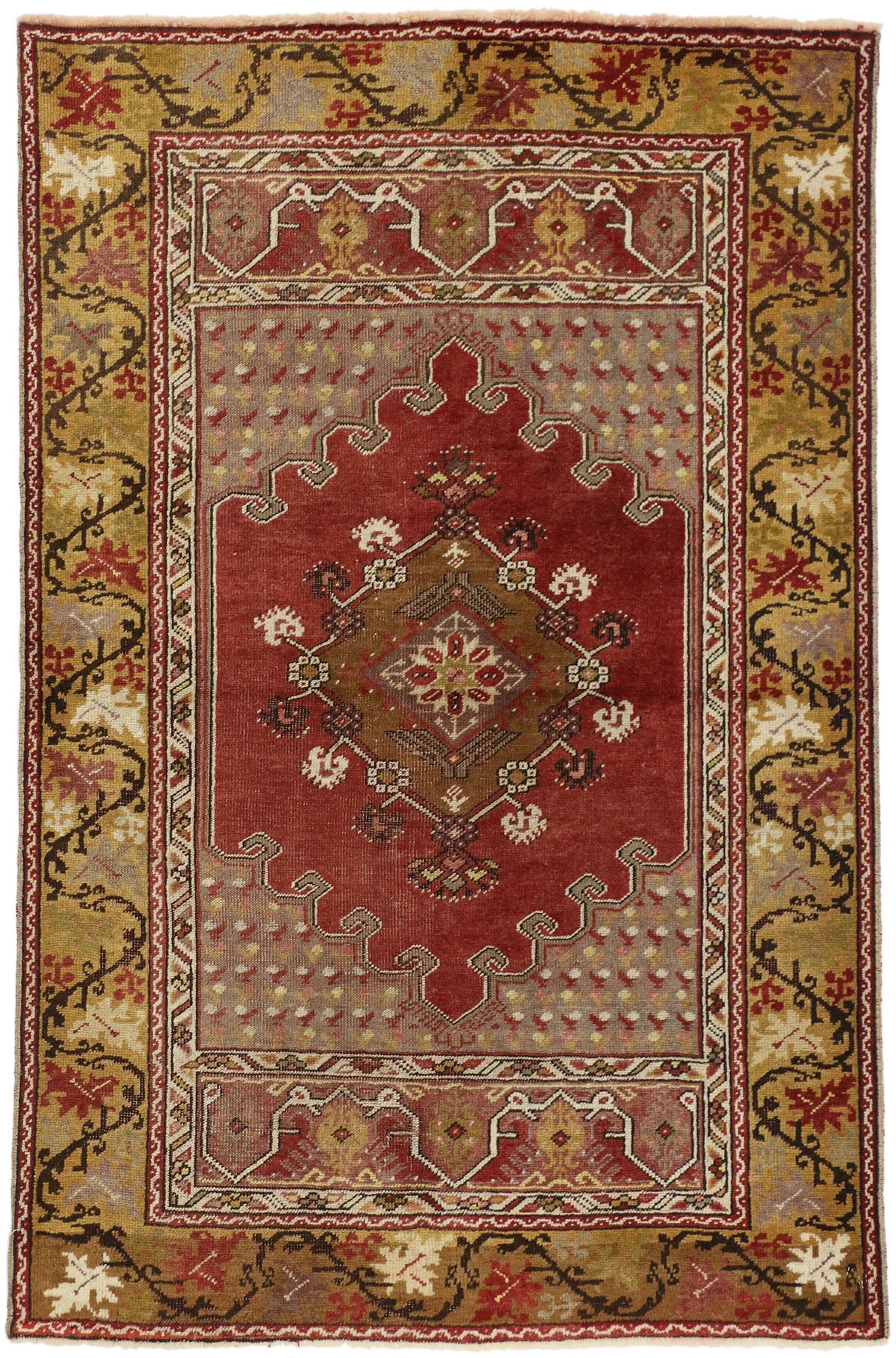 3 x 5 Vintage Turkish Oushak Rug 73859