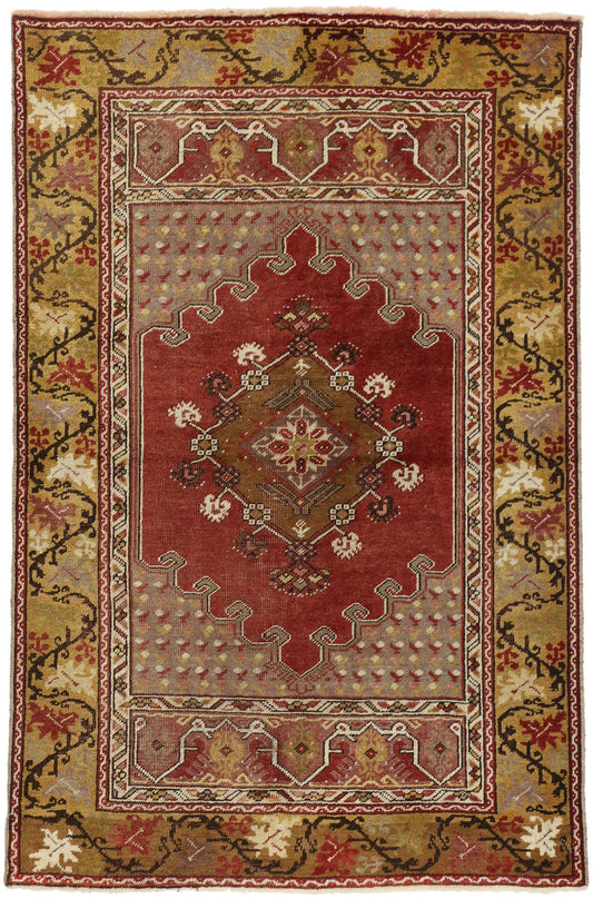 3 x 5 Vintage Turkish Oushak Rug 73859