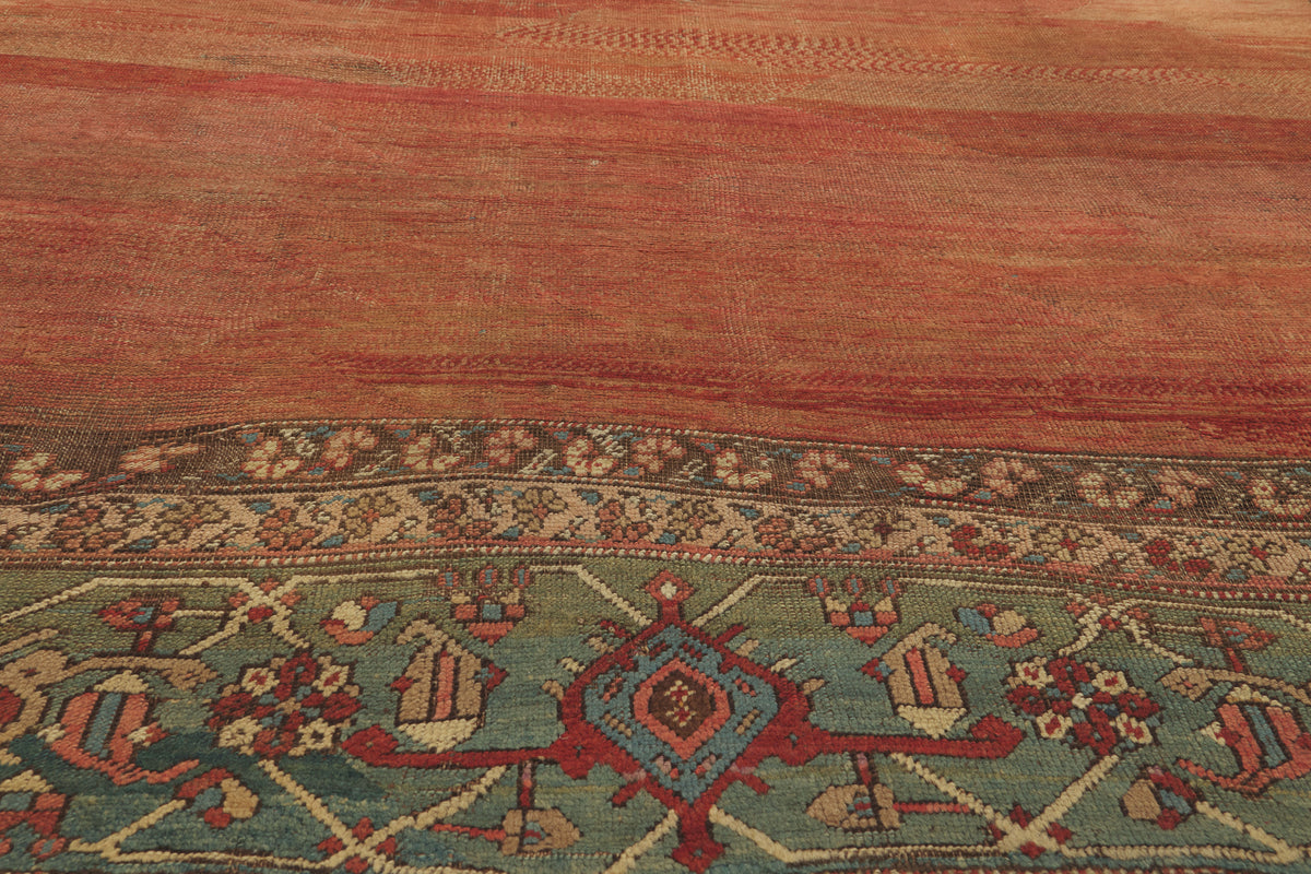 9 x 15 - Rust Antique Persian Bakshaish Rug - 73994
