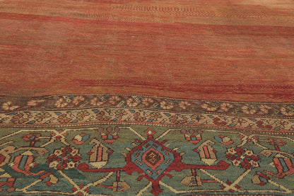 9 x 15 - Rust Antique Persian Bakshaish Rug - 73994