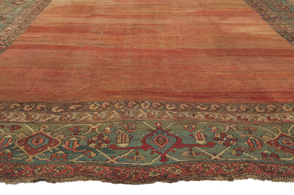 9 x 15 - Rust Antique Persian Bakshaish Rug - 73994