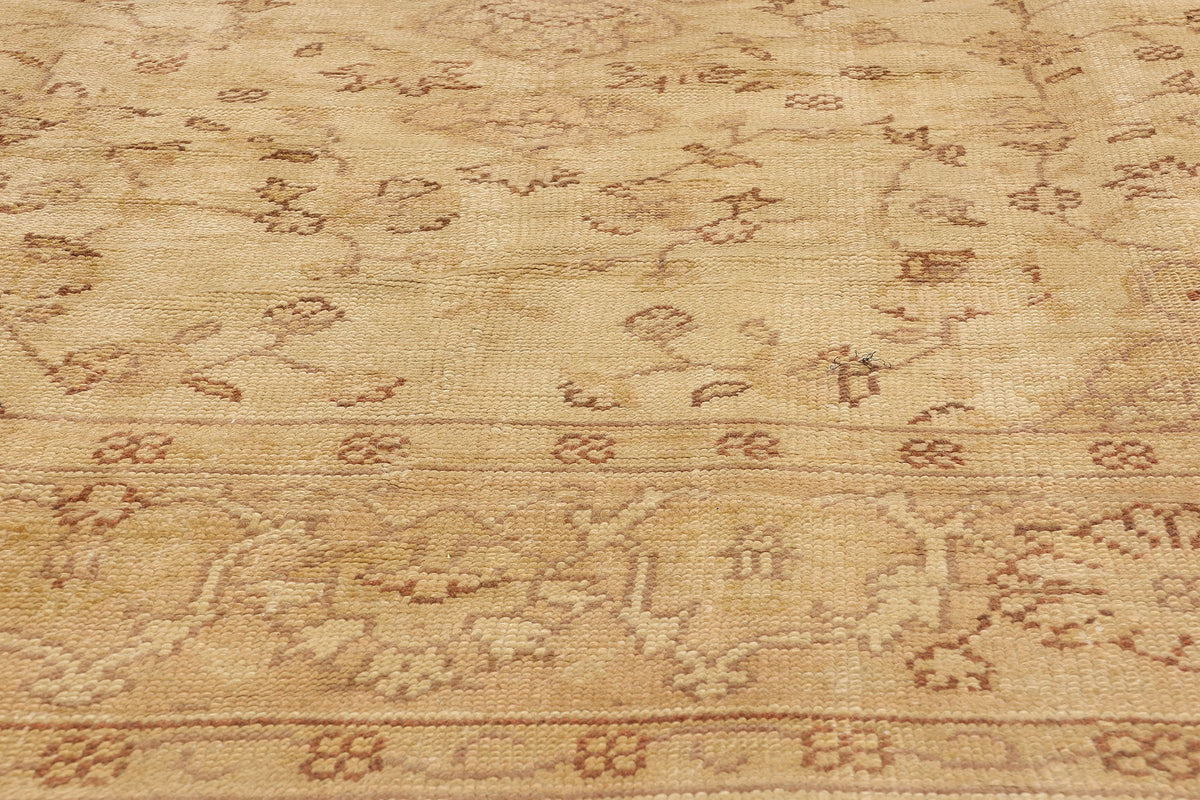 10 x 14 - Gold Antique Turkish Oushak Rug - 74056