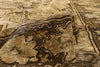 8 x 12 - Brown Vintage Turkish Oushak Rug - 74073