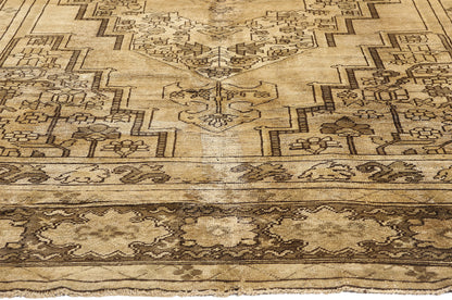 8 x 12 - Brown Vintage Turkish Oushak Rug - 74073