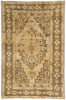 8 x 12 - Brown Vintage Turkish Oushak Rug - 74073