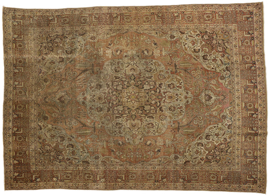 8 x 11 Antique Persian Tabriz Rug 74182