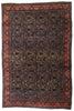 12 x 18 - Navy Blue Antique Persian Bijar Rug - 74205