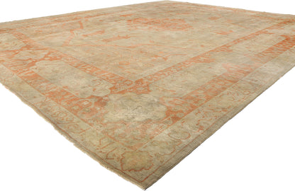 15 x 17 - Tan Antique Turkish Oushak Rug - 74255