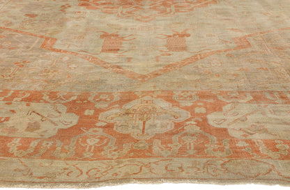 15 x 17 - Tan Antique Turkish Oushak Rug - 74255