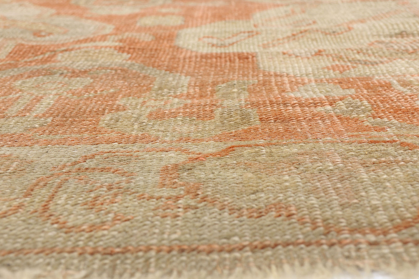 15 x 17 - Tan Antique Turkish Oushak Rug - 74255