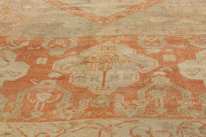 15 x 17 - Tan Antique Turkish Oushak Rug - 74255